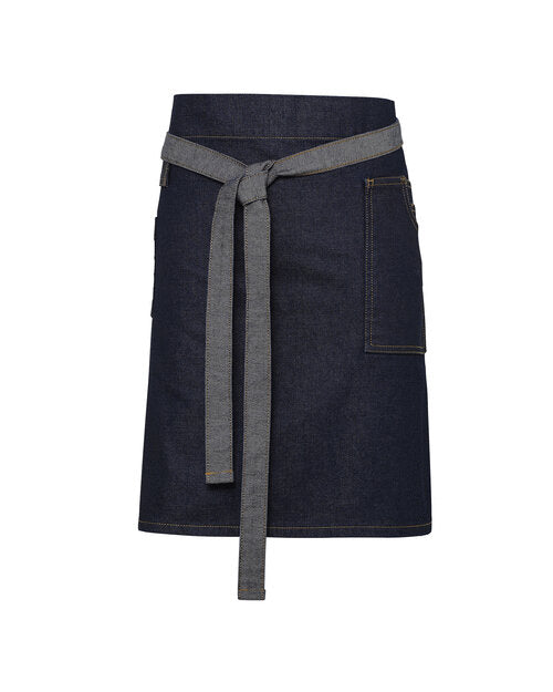 Premier Workwear Division Waxed Look Denim Waist Apron - PR135M