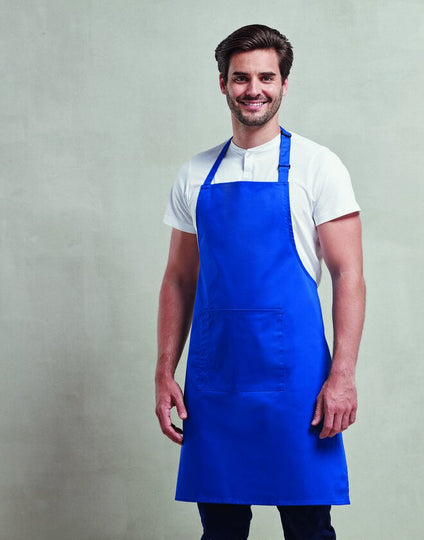 Premier Colours Collection Hospitality Bib Apron with Pockets