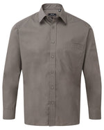 Premier Workwear Mens Long Sleeve Poplin Shirt - PR200M - thumbnail 5