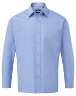 Premier Workwear Mens Long Sleeve Poplin Shirt - PR200M