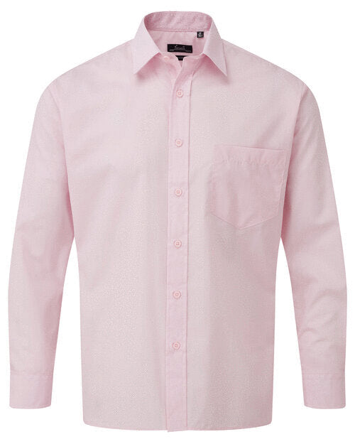 Premier Workwear Mens Long Sleeve Poplin Shirt - PR200M