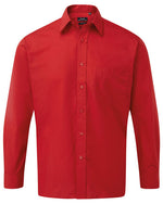 Premier Workwear Mens Long Sleeve Poplin Shirt - PR200M
