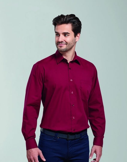Premier Men's Long Sleeve Poplin Shirt - PR200