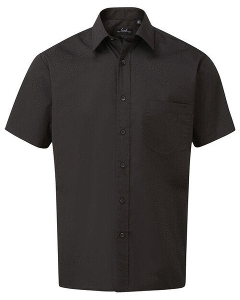 Premier Mens Short Sleeve Poplin Shirt - PR202 - [CLEARANCE]
