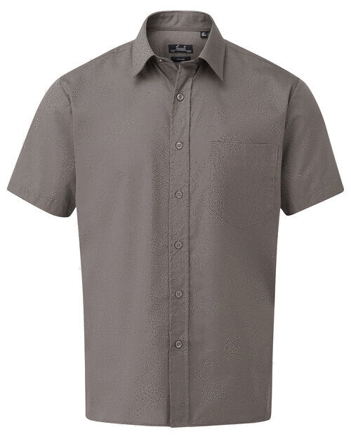 Premier Workwear Mens Short Sleeve Poplin Shirt - PR202M