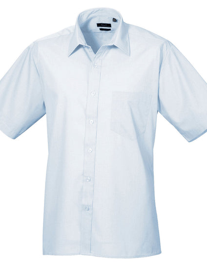 Premier Mens Short Sleeve Poplin Shirt - PR202 - [CLEARANCE]