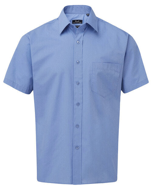 Premier Workwear Mens Short Sleeve Poplin Shirt - PR202M