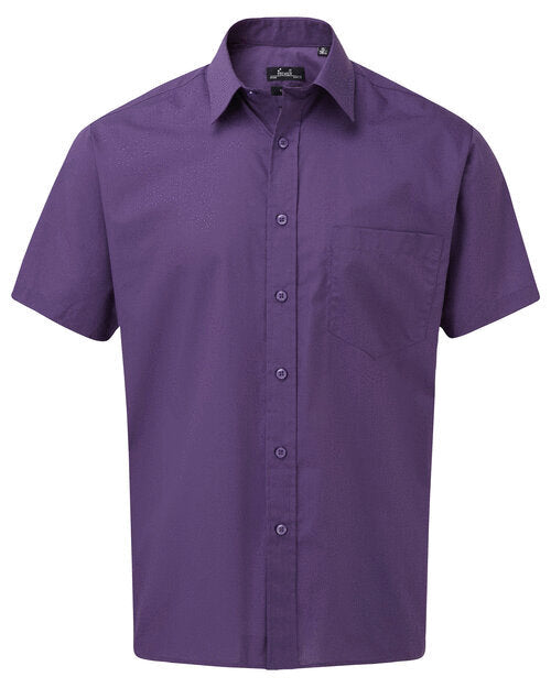 Premier Workwear Mens Short Sleeve Poplin Shirt - PR202M