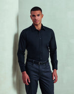 Premier Workwear Mens Long Sleeve Fitted Poplin Shirt - PR204M - thumbnail 1