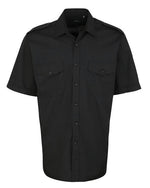 Premier Workwear Mens Short Sleeve Pilot Shirt - PR212M - thumbnail 2
