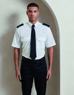 Premier Workwear Mens Short Sleeve Pilot Shirt - PR212M - thumbnail 1