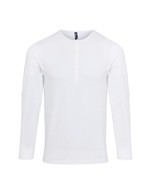 Premier Workwear Mens Long John Roll Sleeve Tee - PR218M