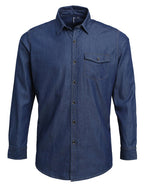 Premier Workwear Mens Jeans Stitch Denim Shirt - PR222M