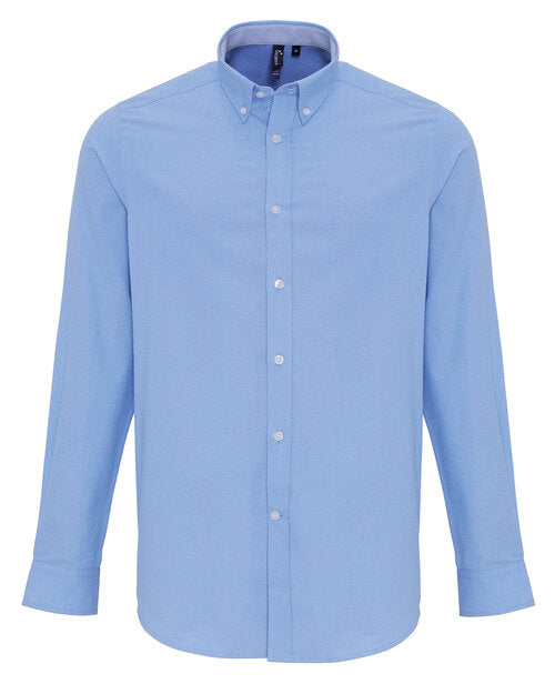 Premier Workwear Mens Cotton Rich Oxford Stripes Shirt - PR238M