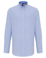 Premier Workwear Mens Cotton Rich Oxford Stripes Shirt - PR238M - thumbnail 4