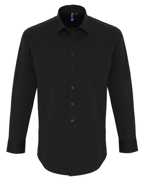 Premier Workwear Mens Stretch Poplin L/S Shirt - PR244M