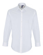 Premier Men's Stretch Fit Cotton Poplin Long Sleeve Shirt - [CLEARANCE] - thumbnail 1