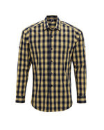 Premier Workwear Mens Mulligan Check Long Sleeve Cotton Shirt - PR250M - thumbnail 2