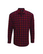 Premier Workwear Mens Mulligan Check Long Sleeve Cotton Shirt - PR250M