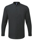 Premier Workwear Mens Banded Collar Grandad Shirt - PR258M