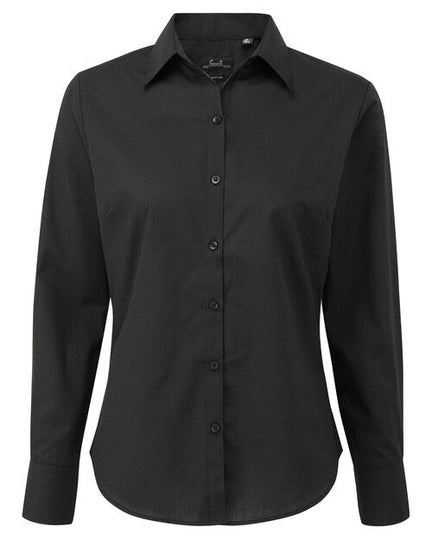 Premier Workwear Ladies Long Sleeve Poplin Blouse - PR300M