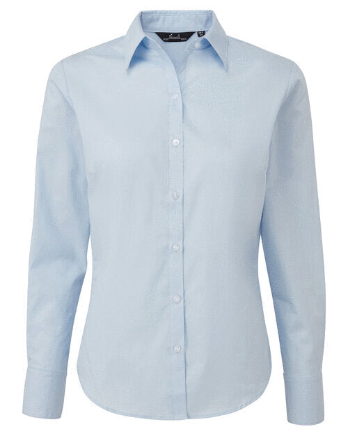 Premier Workwear Ladies Long Sleeve Poplin Blouse - PR300M