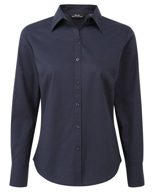 Premier Workwear Ladies Long Sleeve Poplin Blouse - PR300M