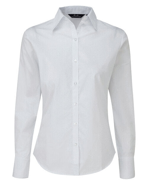 Premier Workwear Ladies Long Sleeve Poplin Blouse - PR300M