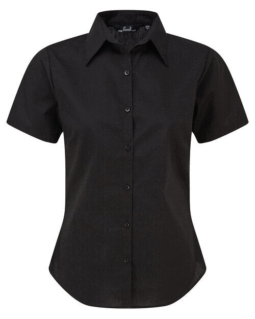 Premier Ladies Short Sleeve Poplin Blouse - PR302 - [CLEARANCE]