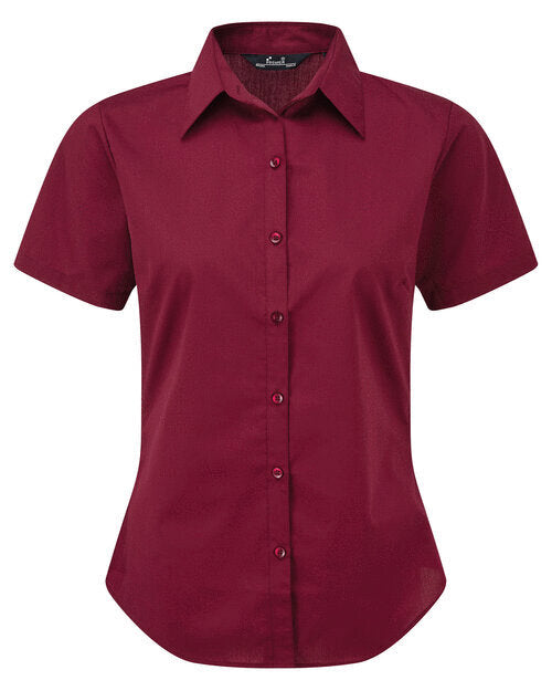 Premier Workwear Ladies Short Sleeve Poplin Blouse - PR302M