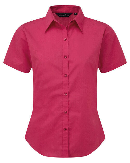 Premier Workwear Ladies Short Sleeve Poplin Blouse - PR302M