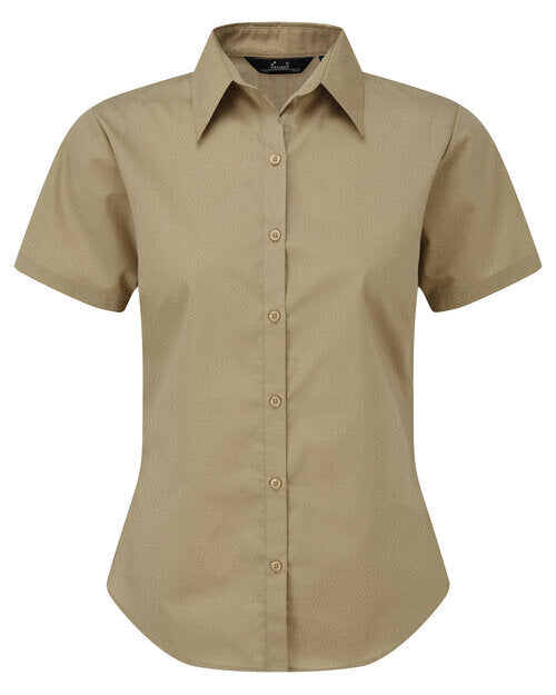 Premier Workwear Ladies Short Sleeve Poplin Blouse - PR302M