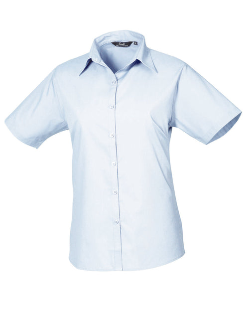 Premier Ladies Short Sleeve Poplin Blouse - PR302 - [CLEARANCE]