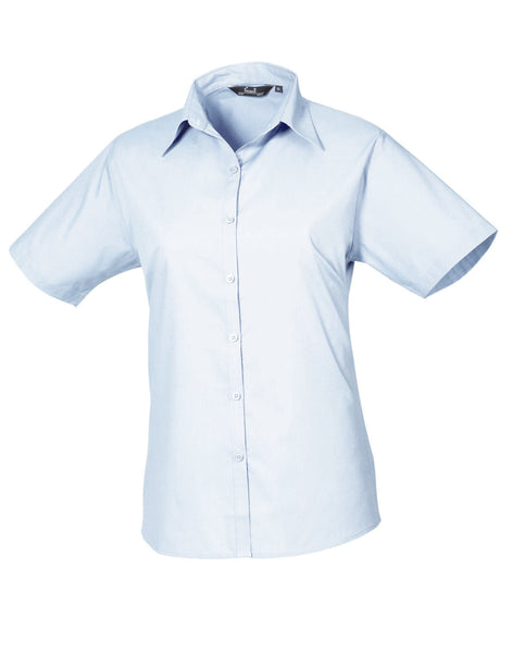 Premier Ladies Short Sleeve Poplin Blouse - PR302 - [CLEARANCE]