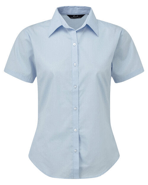 Premier Workwear Ladies Short Sleeve Poplin Blouse - PR302M