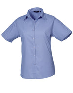 Premier Ladies Short Sleeve Poplin Blouse - PR302 - [CLEARANCE] - thumbnail 2