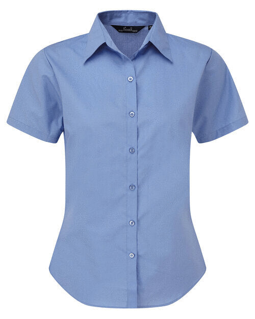Premier Workwear Ladies Short Sleeve Poplin Blouse - PR302M
