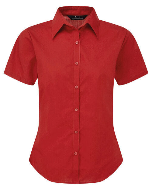 Premier Workwear Ladies Short Sleeve Poplin Blouse - PR302M