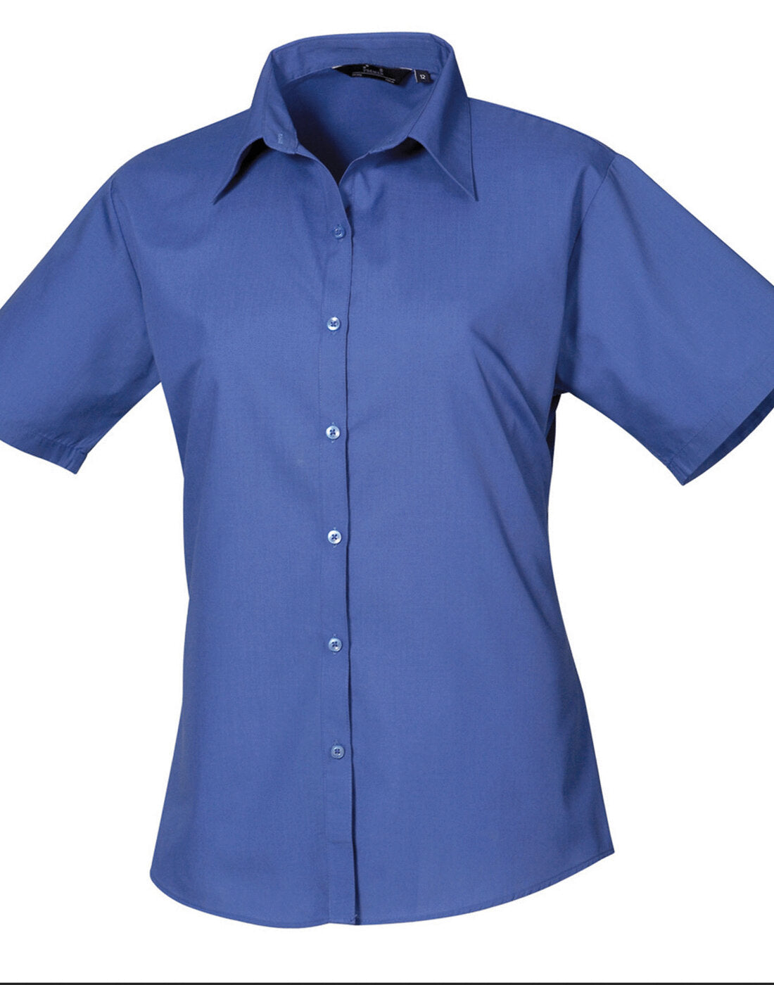 Premier Ladies Short Sleeve Poplin Blouse (cont2) - [CLEARANCE]