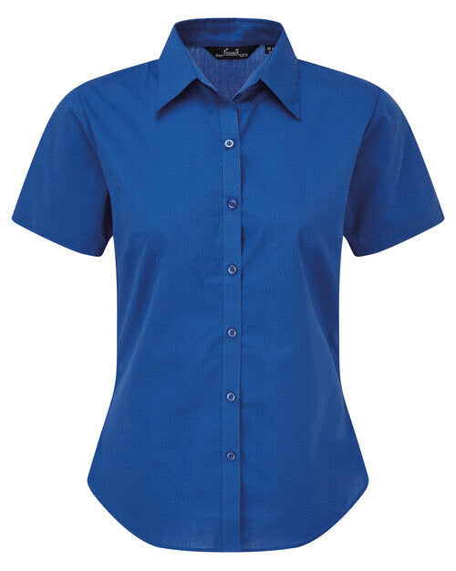 Premier Workwear Ladies Short Sleeve Poplin Blouse - PR302M