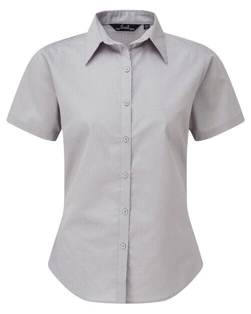 Premier Workwear Ladies Short Sleeve Poplin Blouse - PR302M