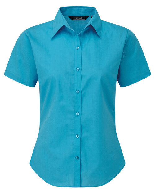Premier Workwear Ladies Short Sleeve Poplin Blouse - PR302M