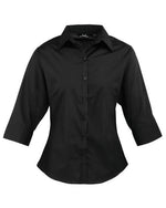 Premier Workwear Ladies 3/4 Sleeve Poplin Blouse - PR305M - thumbnail 2