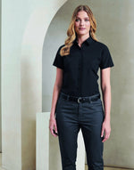 Premier Workwear Ladies Poplin Supreme Short Sleeve Shirt - PR309M - thumbnail 1