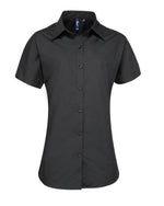 Premier Workwear Ladies Poplin Supreme Short Sleeve Shirt - PR309M - thumbnail 2