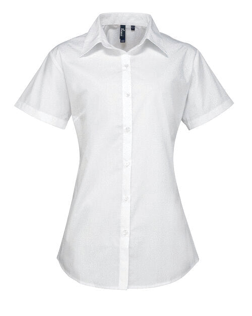 Premier Workwear Ladies Poplin Supreme Short Sleeve Shirt - PR309M