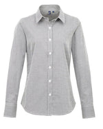 Premier Workwear Ladies Gingham Microcheck Long Sleeve Shirt - PR320M - thumbnail 2