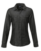 Premier Workwear Ladies Jean Stitch Denim Shirt - PR322M