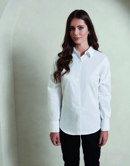 Premier Workwear Ladies Long Sleeve Signature Oxford Blouse - PR334M