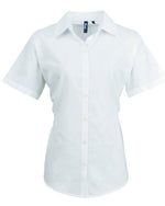 Premier Workwear Ladies Signature Oxford Short Sleeve Blouse - PR336M - thumbnail 4